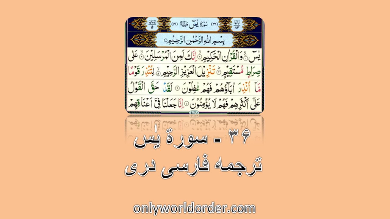 قرآن کریم سوره یاسین ۳۶ تلاوت با ترجمه فارسی دری | “Yaseen” Recitation ...