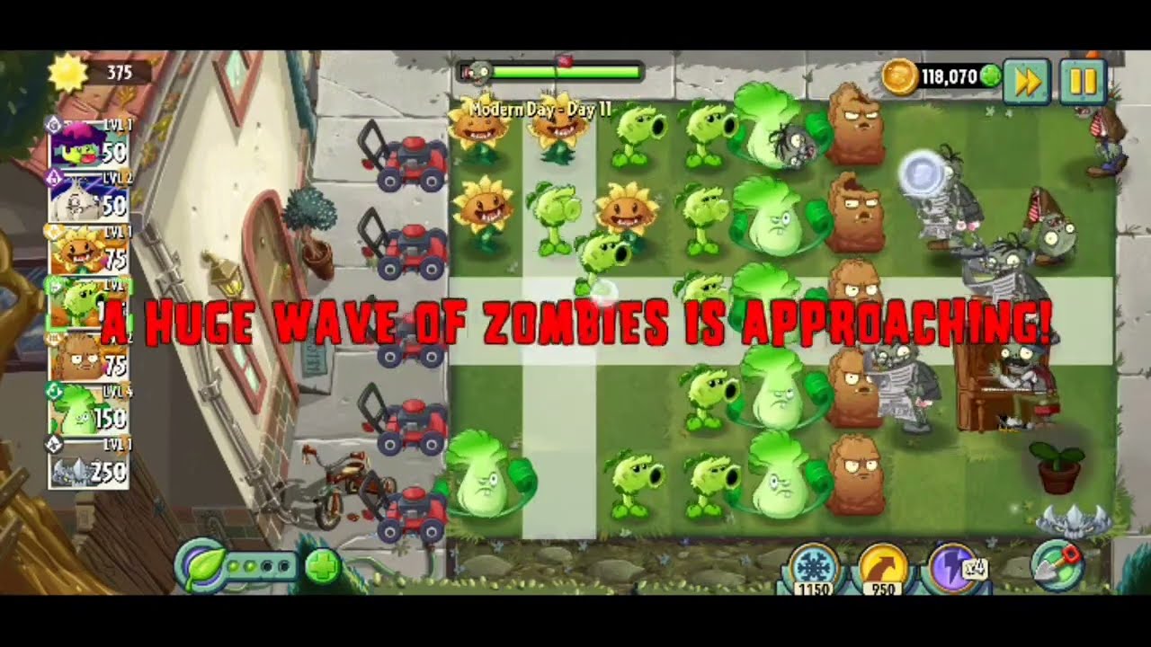 Plants vs Zombies 2 - Modern Day - Day 11 Walkthrough - YouTube