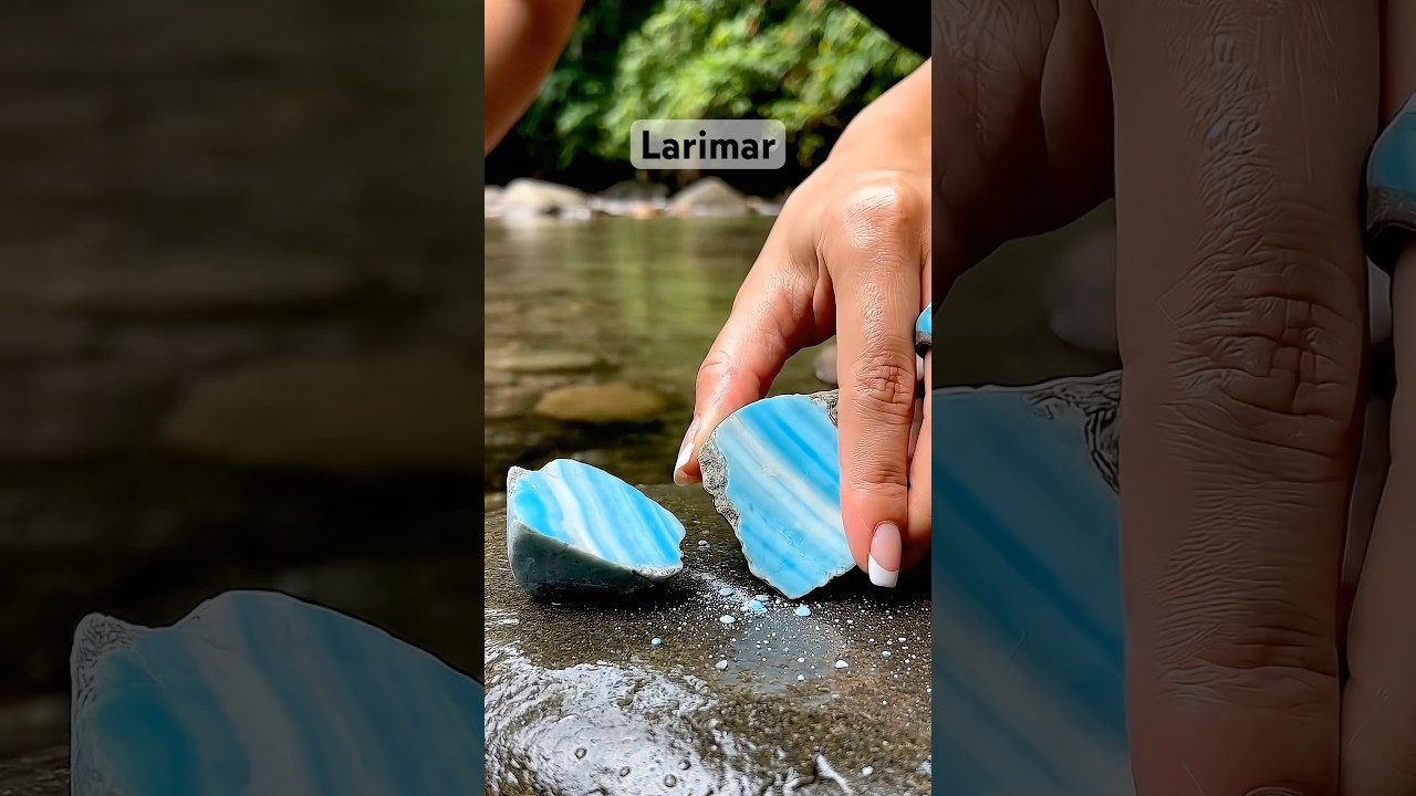 🔨💎 Splitting a Larimar | Ocean & Sky Crystal ASMR ✨ 