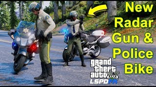 Police Motorcycle Officers Catching Speeders - GTA 5 LSPDFR Police Mod #630 Blaine County Sheriff screenshot 4