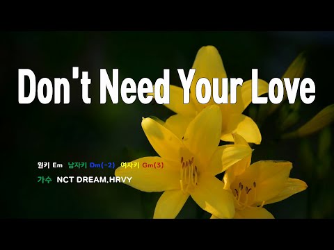 [은성 반주기] Don't Need Your Love - NCT DREAM.HRVY