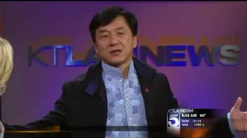 Jackie Chan 'Slaps Around' KTLA's Jessica Holmes