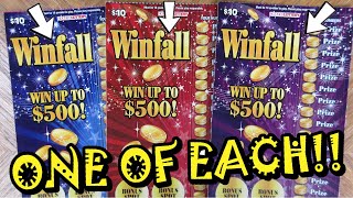 I Bought One Of Each Color Of The New Winfall Lottery Tickets And Won??