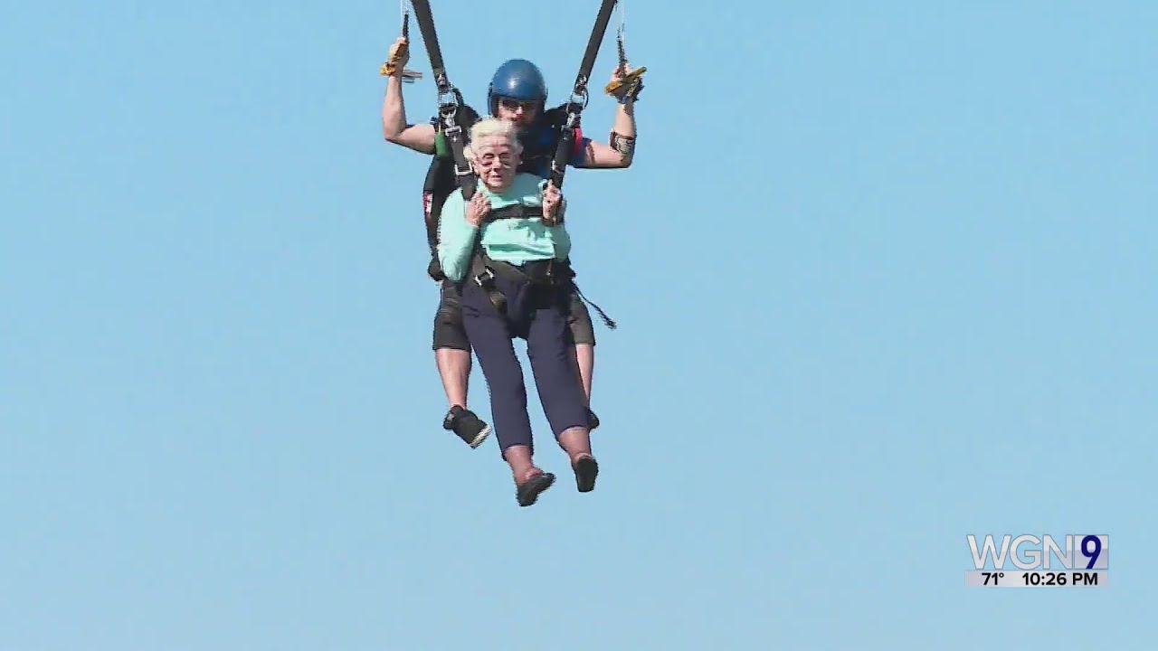 104-year-old Chicago woman becomes oldest person to tandem skydive ...