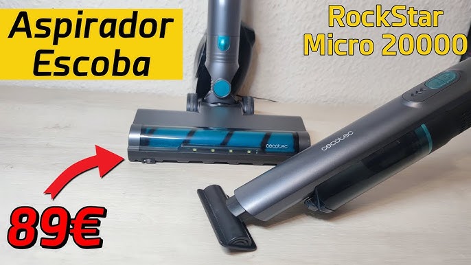 Cecotec Aspirador Vertical sin Cable Ultraligero Scoba 2100 Twice. 210 W y  20 kPa, Motor Digital Brusless, Autonomía 45 mins, Cabezal Motorizado  Omnidireccional con Doble Cepillo, 2 Accesorios : : Hogar y cocina