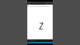 Z  letter in python #shorts#python