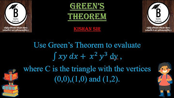 Use Green’s Theorem to evaluate ∫1〖𝑥𝑦 𝑑𝑥+ 𝑥^2 𝑦^3 dy , where C is the triangle with the vertices (0,