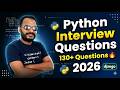130+ Python Interview Questions in Hindi 🔥 | Django Interview Questions 2026 || #learnwithaky