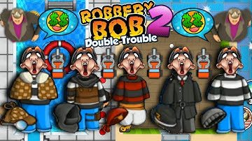 Robbery Bob 2 - All Costumes Funny Gameplay Part 417