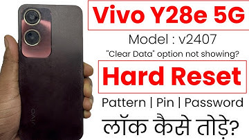 Vivo Y28e 5G Forgot Password | Vivo Y28e 5G Hard Reset | Vivo Y28e 5G Pattern Unlock Without PC 2025