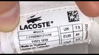 Intim forfængelighed Teasing How to find original Lacoste shoes production date - YouTube