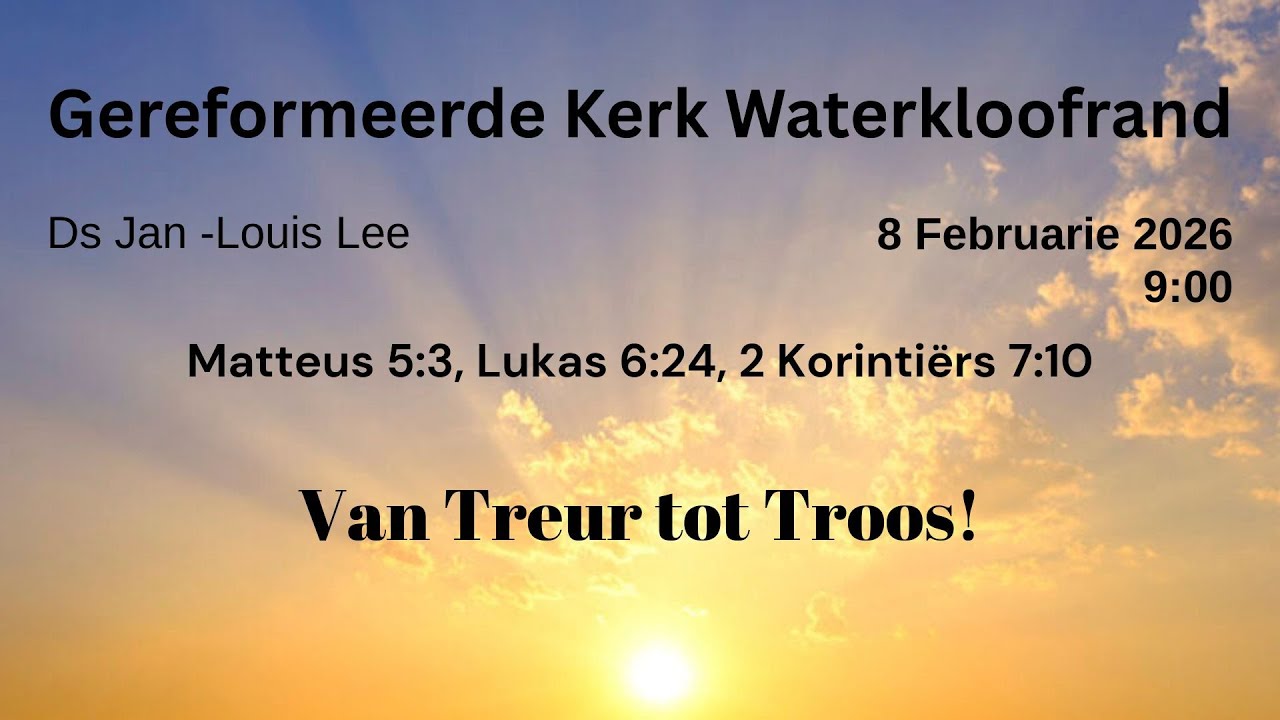 Van Treur tot Troos! - GK Waterkloofrand