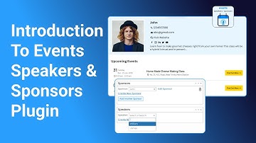 Introduction || Events Speakers and Sponsors For The Events Calendar