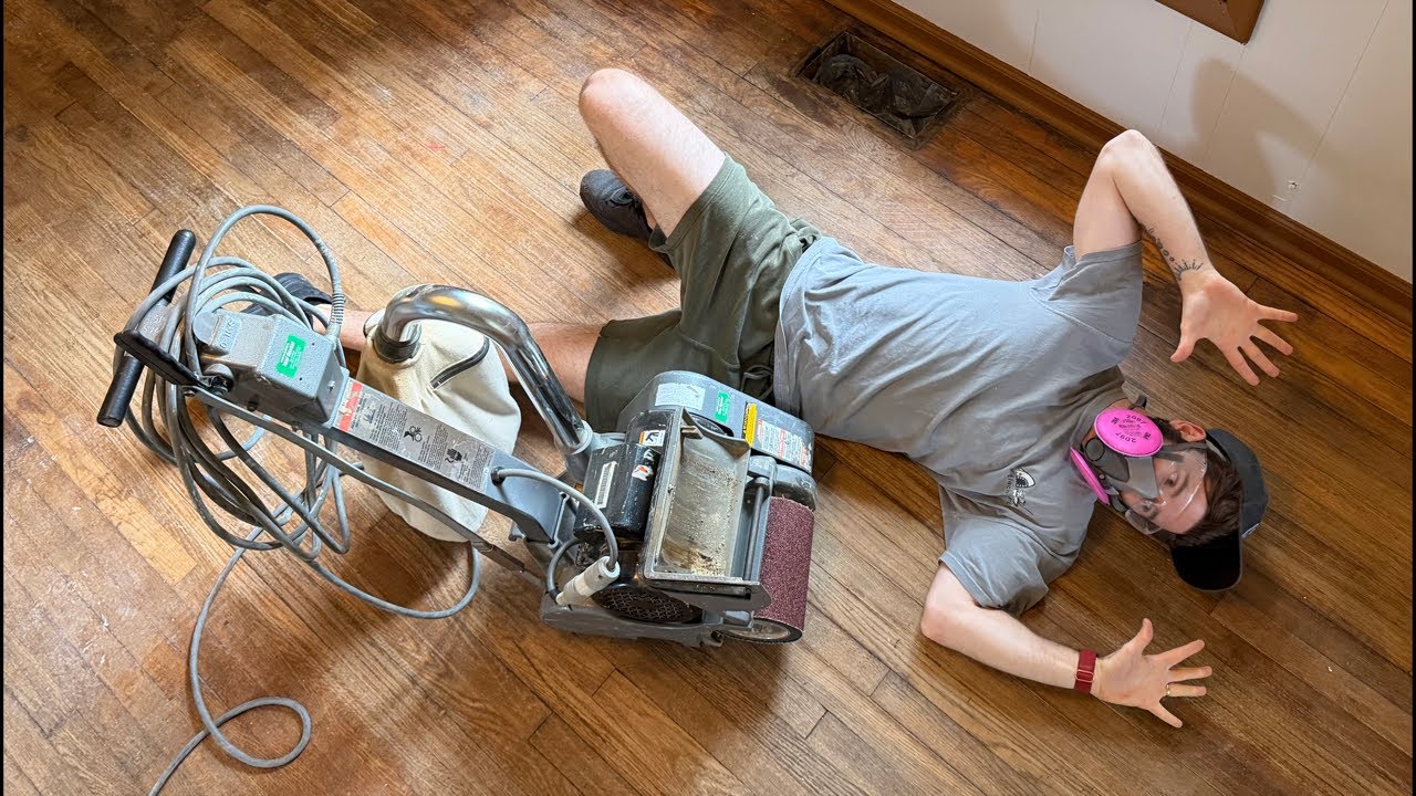Sanding 130+ Year Old Hardwood Floors (Sander Eats Me)