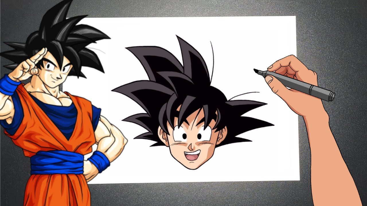 como desenhar o Goku do anime Dragon ball #comodesenhar #tutorial #dra