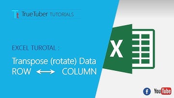 Transpose (rotate) Data Row to Column & vice versa in EXCEL