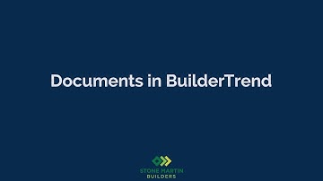 Documents in BuilderTrend