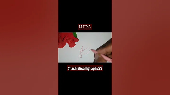 Signature Shorts for "Mira" | Signature for "M" | #signatureshorts #Ashishcalligraphy23