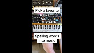 Spelling words into music, pick your favorite: Pumpkin, Fall, & Halloween 🎃🍂👻 #shorts