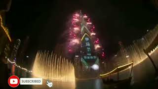 New years 2022 FireworkS at Burj khalifa in dubai