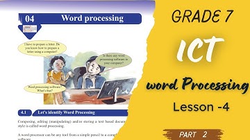 Grade 7 ICT Lesson 4 |Word Processing |Part 2@ApeICTPanthiya-ByMaduka #grade7 #englishmedium #ict