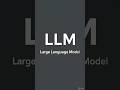 What is LLM (Large Language Model)? | AI Explained in 60 Seconds#llm#largelanguagemodel#ai