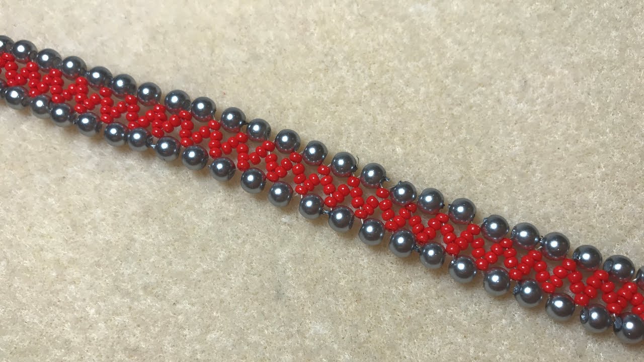 Super Easy Beaded Bracelet Tutorial - YouTube