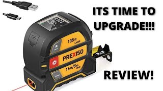 PREXISO Laser Tape Measure, 2-in-1 Laser Measure 135Ft \& Tape Measure 16 Ft review and demo