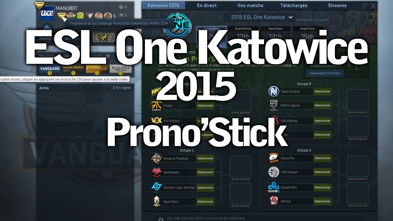 ESL One Katowice 2015 - Prono'Stick CS:GO - YouTube