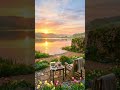 Peace by the Lake 🌅✨Watch the full version here! 👇#morningvibes #relaxingmusic #shorts
