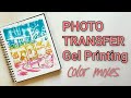 Gelli photo transfer monoprinting | color combination experiment