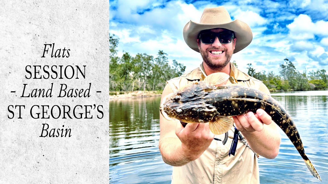 Land based St Basin Jervis Bay fishing the flats with soft plastics and catching