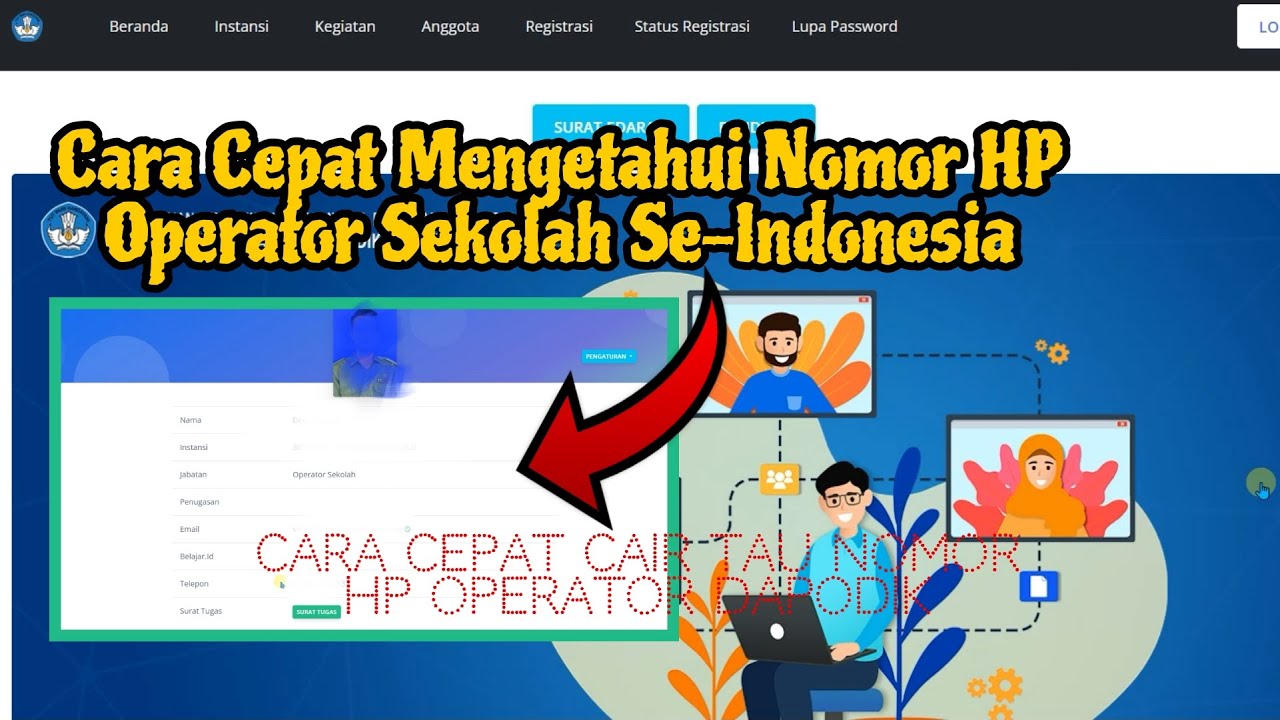 CARA BARU MENDAPATKAN NOMOR HP OPERATOR SEKOLAH DAPODIK SE-INDONESIA ...