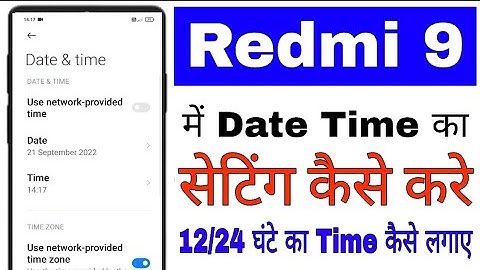 redmi 9 date/time set kaise kare ।redmi 9 time format Change Kaise kare।redmi 9 date & time setting