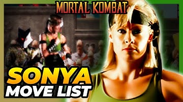 SONYA BLADE MOVE LIST - Mortal Kombat (MK1)