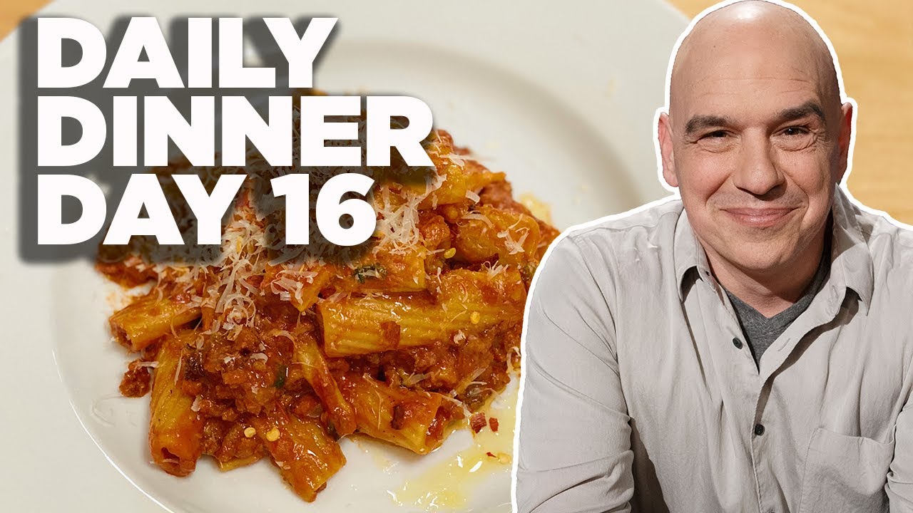 Pasta with Meat Sauce: Daily Dinner Day 16 | Daily Dinner with Michael Symon | Food Network