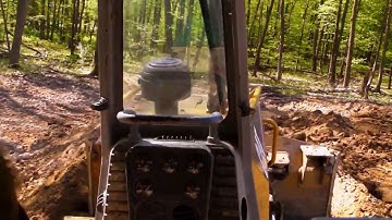 Funny Cat D3 Dozer Backfilling a Basement