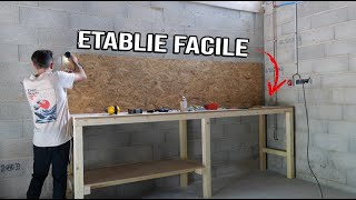 Construire un établi SIMPLE pour mon atelier !