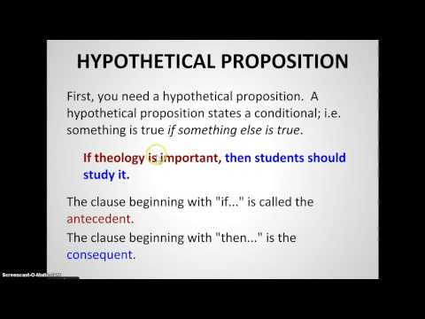 Video: Co je hypotetický sylogismus kritické myšlení?