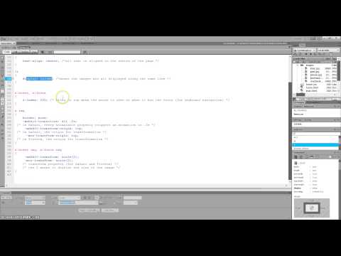 CSS menu animation screencast