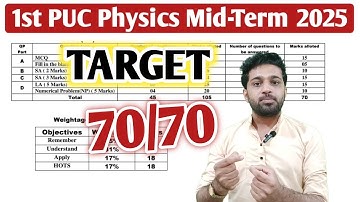 Tips & Tricks to target 70/70 in Physics | 1st PUC Mid Term Exam 2025 | Important Questions 