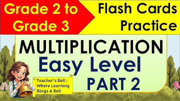 Grade 2–3 Multiplication Flashcards | Easy Level Drills Part 2
