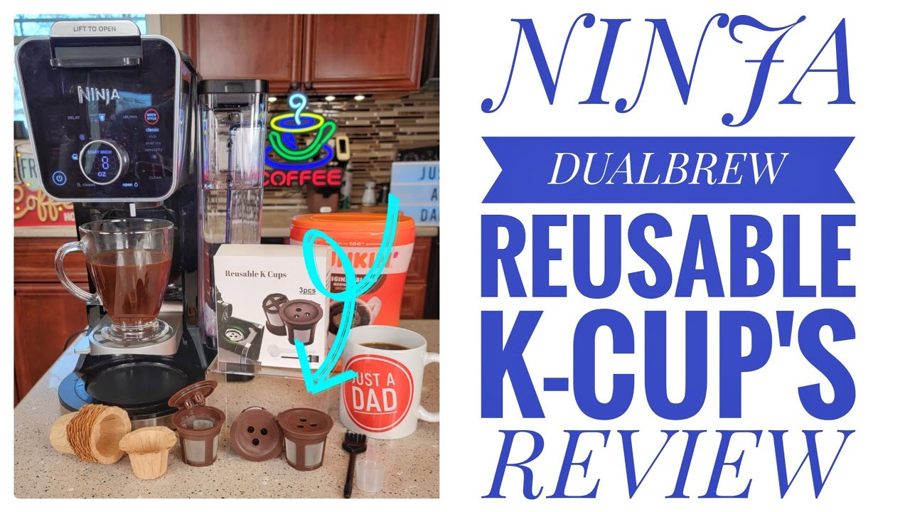 K Cup Reusable Coffee Pods For Ninja Dual Brew Coffee Maker, 3
