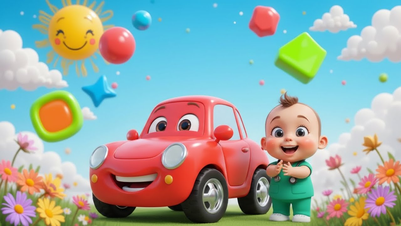 The Sick Little Car & Baby Doctor Rhyme for Kids | Vehicle Care Song, Popular Nursery Rhyme