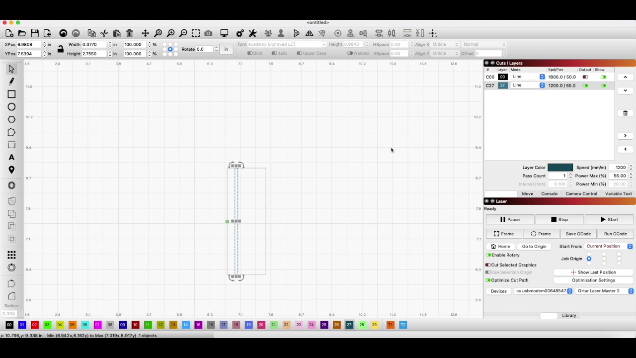 Setting up Ortur YRR Rotary Device in Lightburn YouTube
