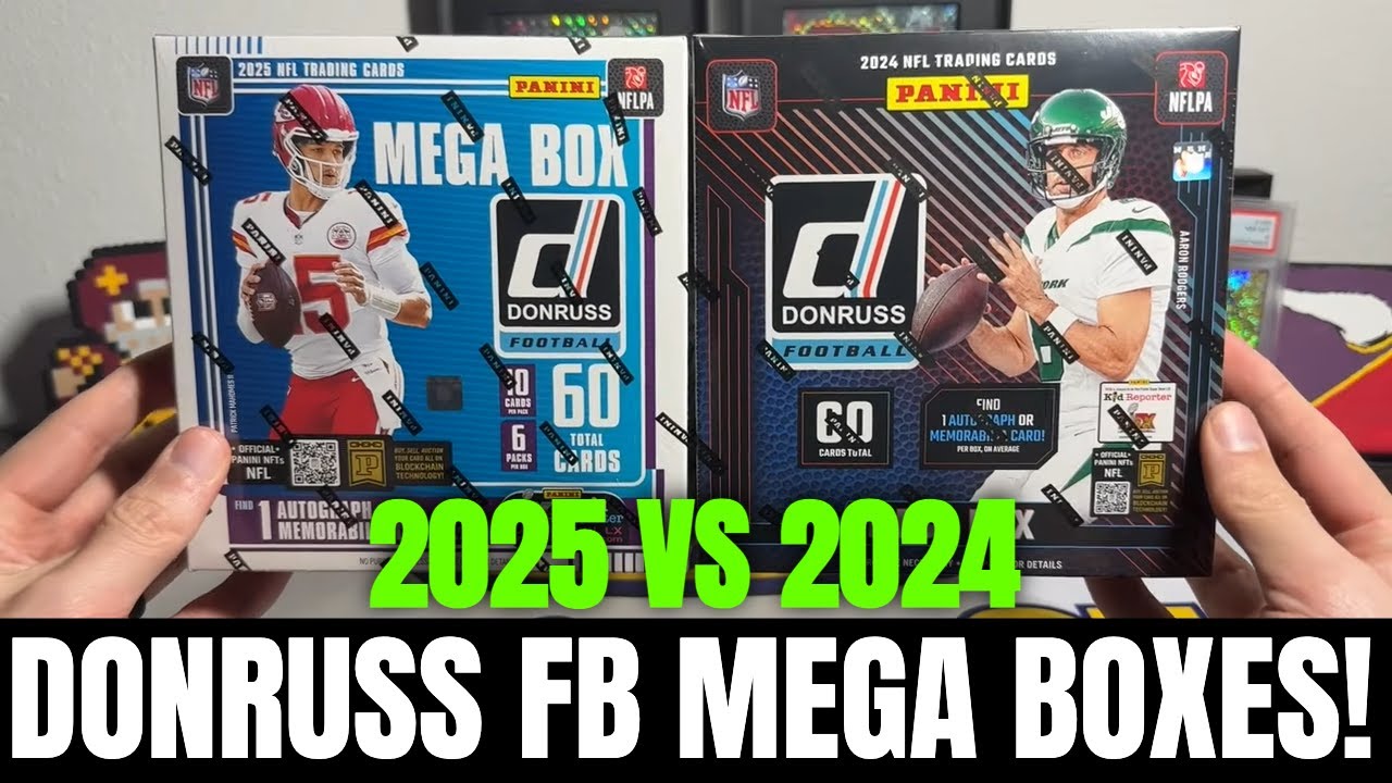 2024 VS 2025 Donruss Football Mega Boxes! Which Box Wins?? Can We Find A Downtown??