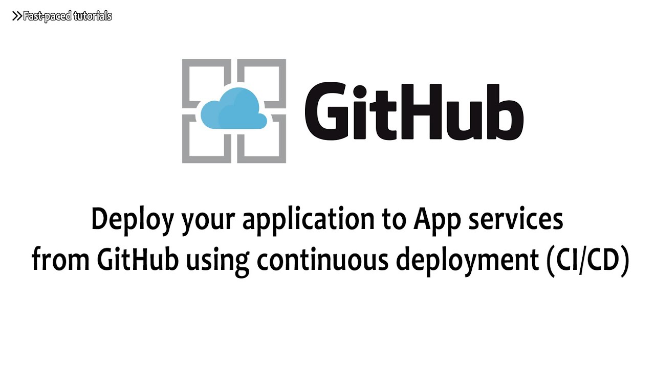 Deploy your app to App services from GitHub using CI/CD - YouTube