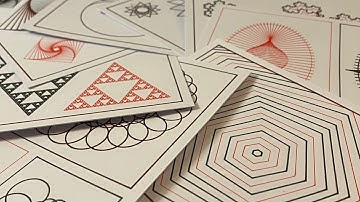 Geometric Postcards on Pen Plotter