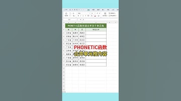 合并单元格内容，Phonetic函数极速搞定！#excel #wps #函数 #0基础学电脑 #文员