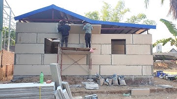 Timelapse Quá trình làm Nhà cấp 4 bằng Bê tông nhẹ EPS tại Hà Nội